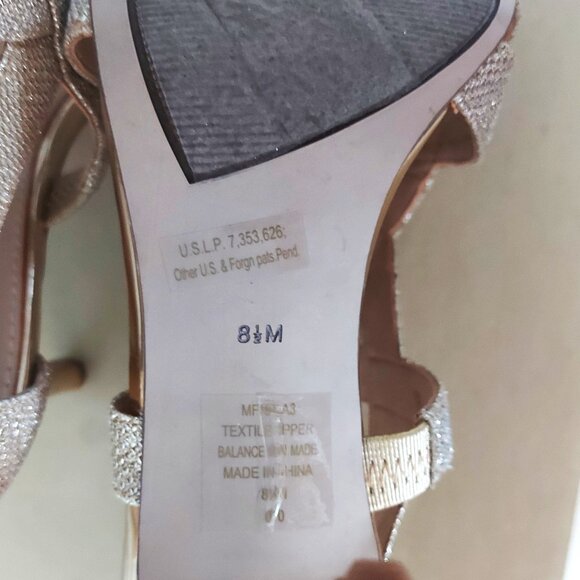 Marc Fisher Nala 3 Gold Strappy Heels - Size 8.5 - Picture 6 of 8
